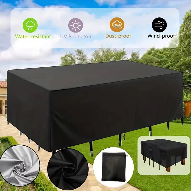 Terrace Patio Furniture Cover Waterproof 210d Furniture Cover, Suitable For Outdoor Sofa Set