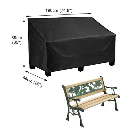 Heavy-Duty Waterproof Garden Bench Cover - Uv & Tear Resistant, Windproof Oxford Fabric For Outdoor Furniture Protection