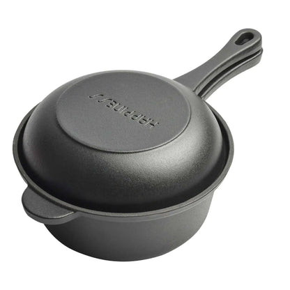 Cast Iron Pan with Skillet Lid BBQ heating fast Nonstick Stovetop Heavy Duty Soup Pot Frying Pan Stewpot for camping