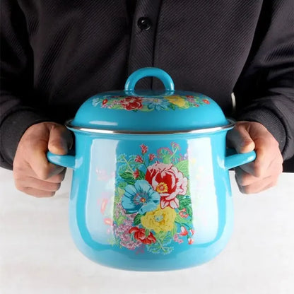 Enamel Thickened Soup Pot Boiling Noodles Boiling Water Stew Pot Household Kitchen Cookware Soup Stock Pot