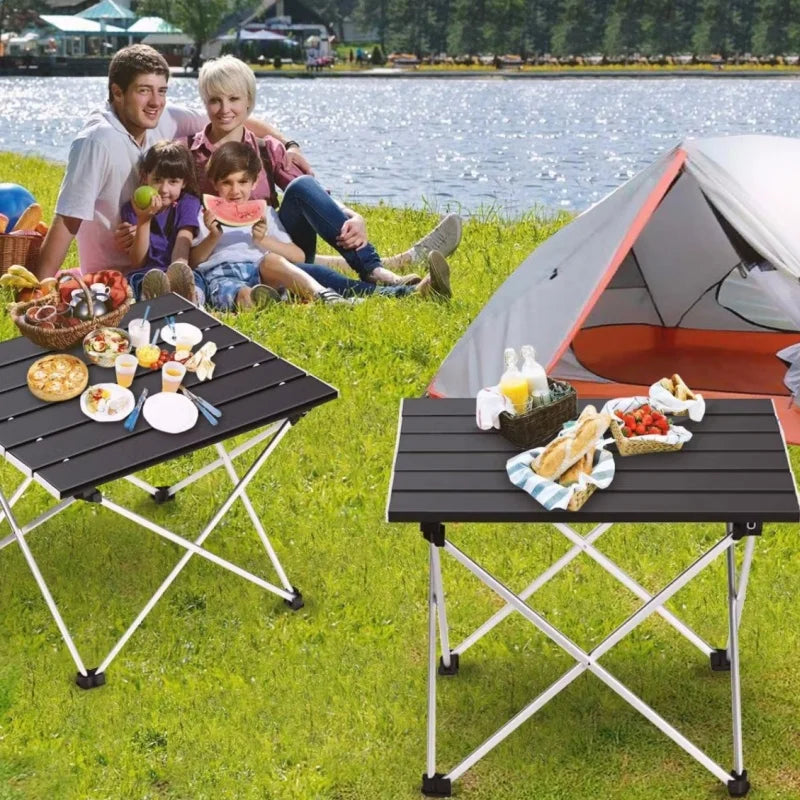 High Quality Foldable Aluminum Alloy Camping Table Outdoor Dinner Desk Party Picnic Bbq Portable Ultra Light Fold Desk