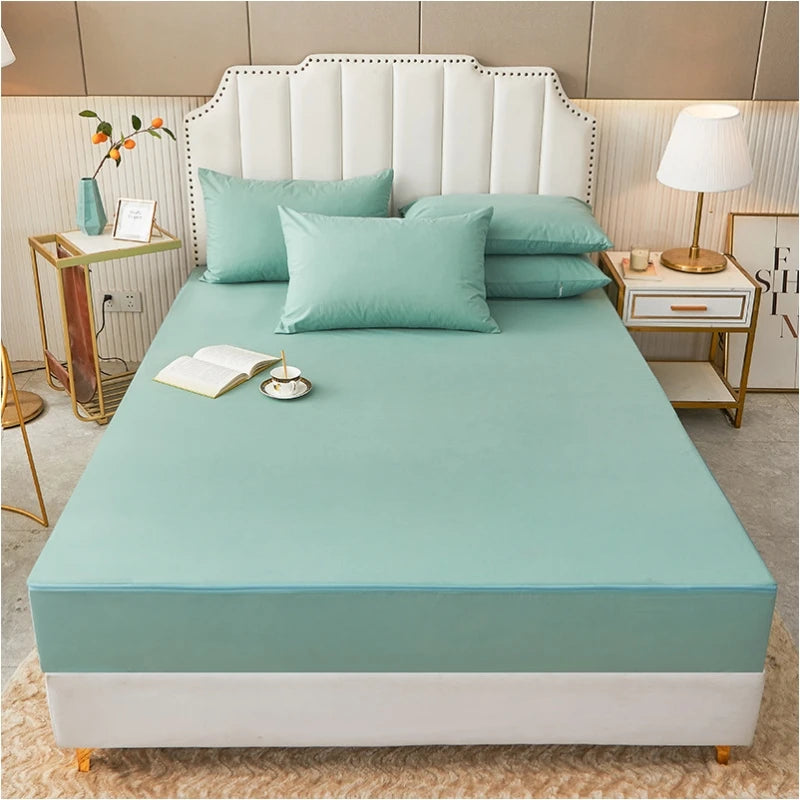 Waterproof Mattress Cover with Zipper 6-Sides All Inclusive Mattress Protector Bed Cover Anti-slip Fitted Bed Sheet Customizable