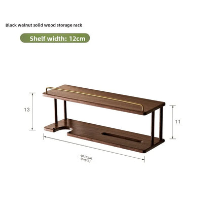 Wall-Mounted Wooden Bathroom Storage Rack Multi-Layer Vanity Organizer for Towels And Cosmetics Home Vanity Countertop Solution