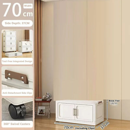 Storage Cabinet No Installation Required Organization Cabinet for Babies and Children Clothes Organizer Box Snack Plastic Foldable