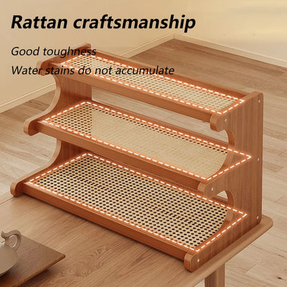 Bamboo Organizer Bathroom Shelves Table Decoration Accessories Bathroom Shelves Large Storage Rack Corner Storage Rack Creative