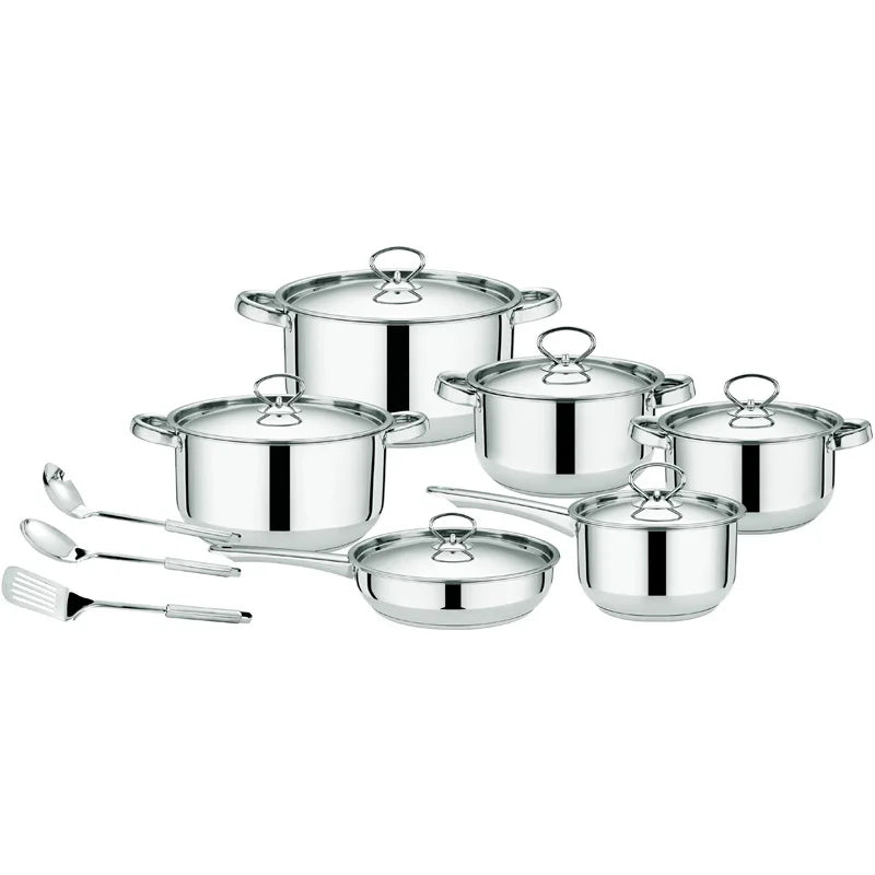 Ten-Piece Stainless Steel Cookware Set Non-Stick Portable Soup Pots Milk Pans Frying Pans For Cooking And Travel