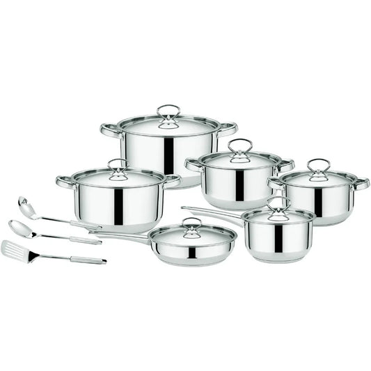 Ten-Piece Stainless Steel Cookware Set Non-Stick Portable Soup Pots Milk Pans Frying Pans For Cooking And Travel