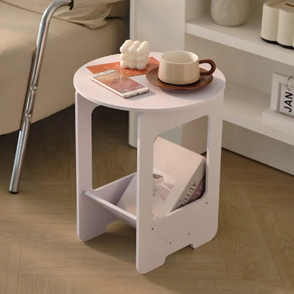 14 Inch Sofa, Side Table Bedroom Bedside Table Multifunctional Splicing Balcony Coffee Round Table Living Room Bookshelf