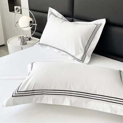 Nordic Style Pure Cotton Duvet Cover Hotel-Grade 100% Cotton Queen King Size Quilt Cover Sheet Pillowcases High-End Bedding Set