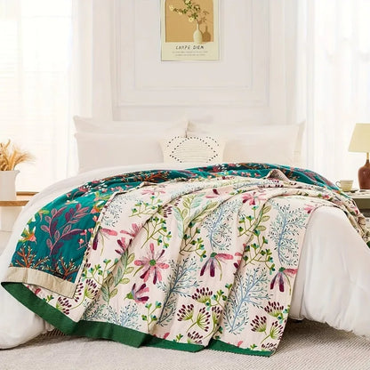 Extra Large Cotton Towel Blanket Summer Cool Breathable Bed Sheet Sofa Cover Office Nap Thick Gauze Throw All Season Multi Use