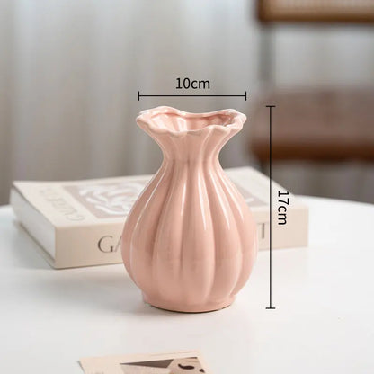 Table Decorations Vases Bedroom Aesthetic Balcony Homestay Flowers Vases Living Room Ceramic Home Decor Vase MH40HP