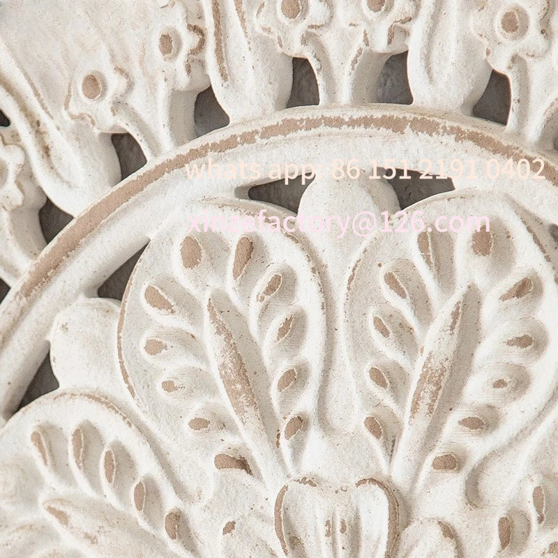 Customizable French carved wooden wall pendant, background wall decoration of homestay living room, light luxury wedding props