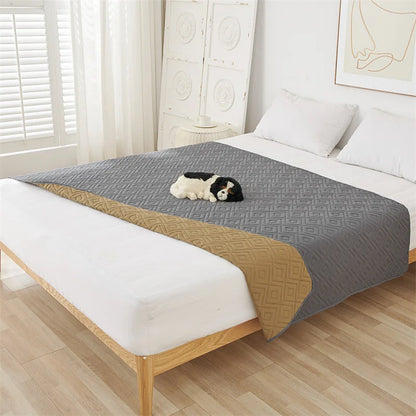 Waterproof Bedspread Pets Dog Cat Kids Urine Pad Bed Sheet Cover Quilted Mattress Pads Washable Mattress Protector Covers Solid