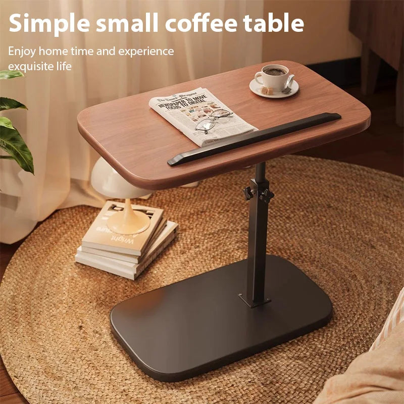 Adjustable Height Side Table Portable Side Desk Coffee/Afternoon Tea Table Dormitory Desk Home Bedside Sofa Office Reception Are