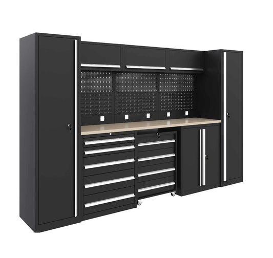 Sturdy Metal Tool Storage Cabinets: Drawer + Single/Double Door Units For Organizing Mechanic Tools In Workshops/Garages