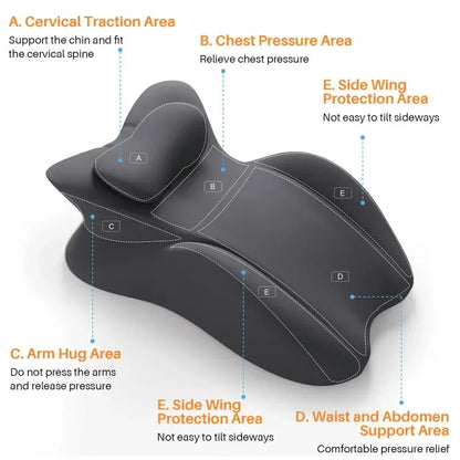 New Multi-Positional Wedge Pillow Memory Foam Ergonomic Prone Pillow with Removable Cover Couple Bed Pillow for Body Pain Relief
