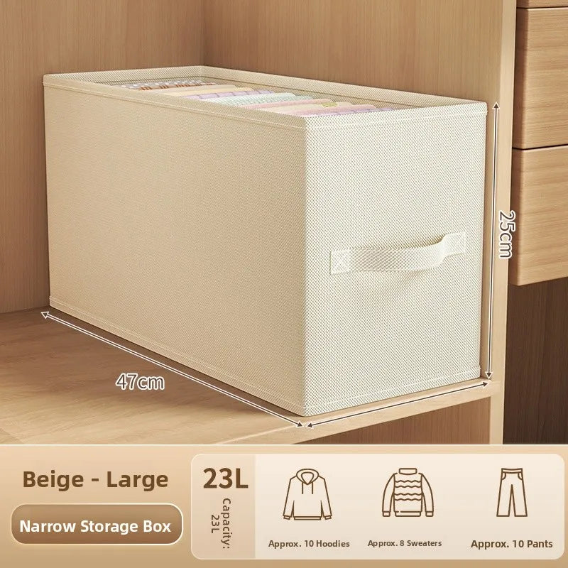 Large Capaci Narrow Long Storage Box Clothes Organizer Der Sle Storage Basket for Wardrobe Clothing Storage Solution