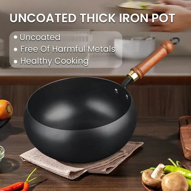 Easy to cook cast iron skillet cast iron pot keep warm Stirfry boil and simmer No picky pots and pans chrome Health Household