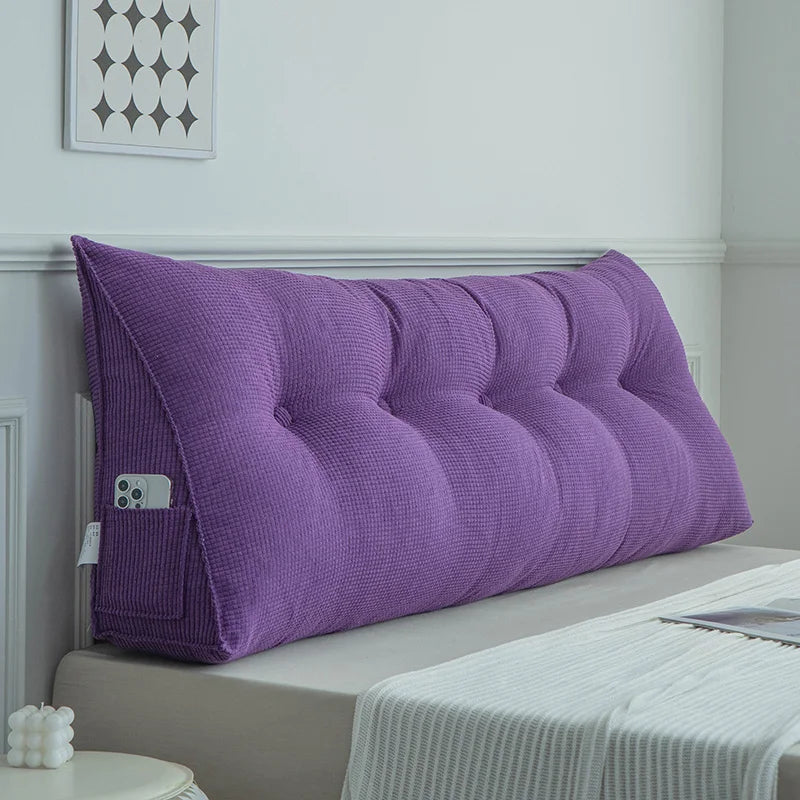 Modern mat e Bede Pillow Soft Plu Tat Bed Headrest Mobile Phone Play Waist Support Bed Barest Pad