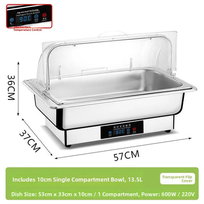 Commercial Deep Stainl Steel Pot for Spiced Meat Special Display Pan with Insulation Oven Hotel Dining Utensils