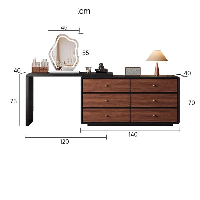 Vintage Design Dressing Table Woman China Style Comfortable Jeweler Dressing Table Bedroom Wooden Make Up Tafel Furniture