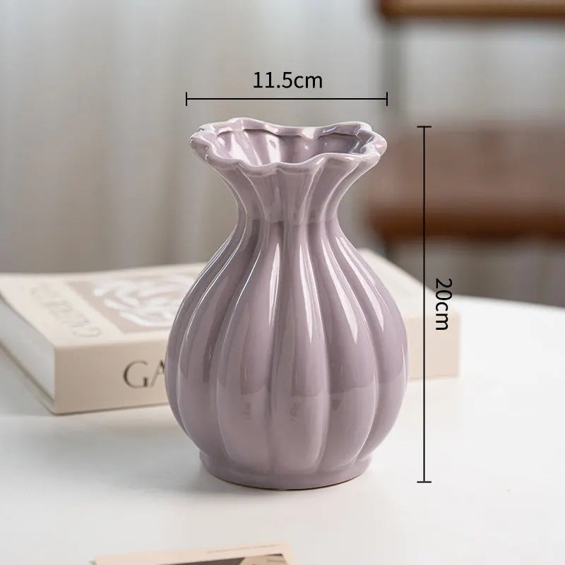 Table Decorations Vases Bedroom Aesthetic Balcony Homestay Flowers Vases Living Room Ceramic Home Decor Vase MH40HP