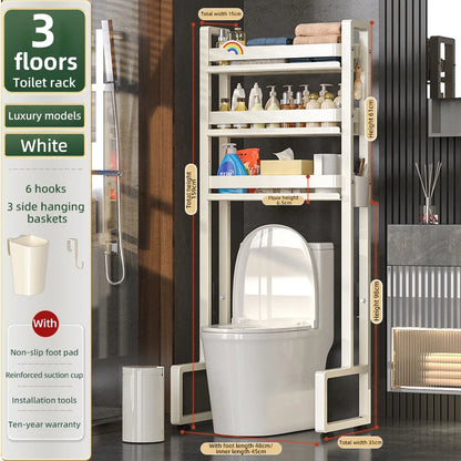 Cabinet Bathroom Standing Holder Over The Toilet Storage Rack Balcony Floor Toilet Rack Multi-Functional Toilet Simple Storage