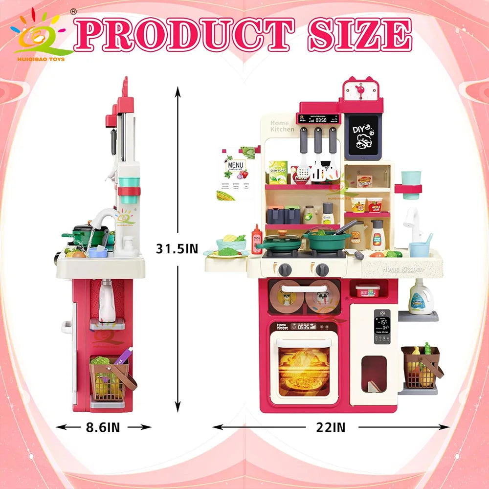 New kitchen tableware table Simulates kitchen cooking functions Electric toy Children's role-playing game Educational toy