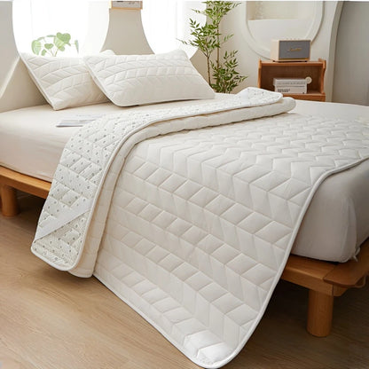 Thin Mattress Protector Slip-Resistant Cotton Bedding Cover Dirt-Proof Soft Pad for Home Dorm Bed Topper