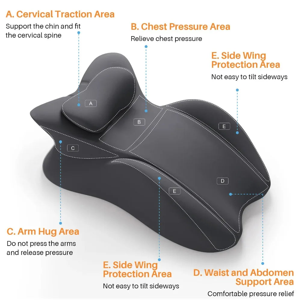 1Set Memory Foam Ergonomic Prone Pillow Multi-Positional Wedge Pillow WithRemovable Cover Couple Bed Pillow  Massage Bed