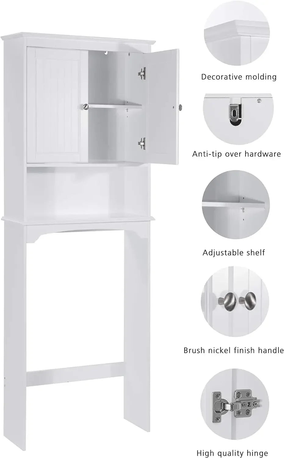 %a Over The Toilet Storage Cabinet, Bathroom Shelf Over Toilet, Bathroom Storage Cabinet Organizer