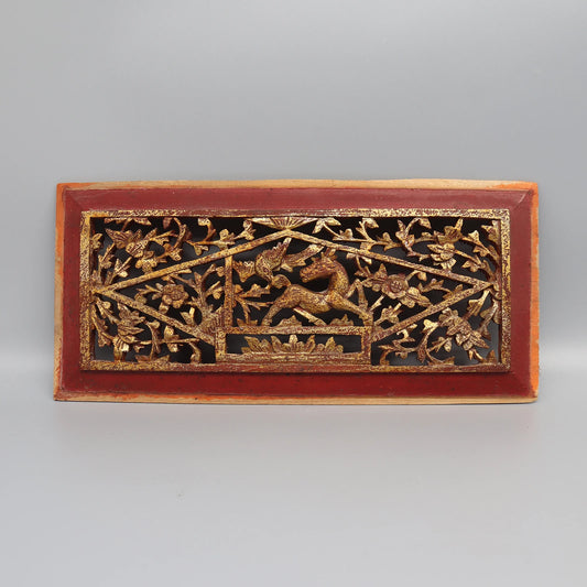 Old Wooden Carving Panels from Canopy bed, Wall Decoration
