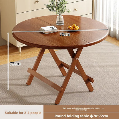 Foldable Dining Table Sturdy Folding Desk for Kitchen Restaurant Furniture No Assembly Needed Study Office Desk Strong Stable