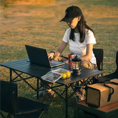 Outdoor Folding Table Easy To Install Camping Desk Aluminum Alloy Lightweight Picnic Tables Portable Storage Egg Roll Long Desks