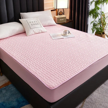 Waterproof Thicken Mattress Pad Protector Adjustable Fitted Sheets Bed Covers Anti-bacterial Pad for Bed 120x200 160x200 180x200