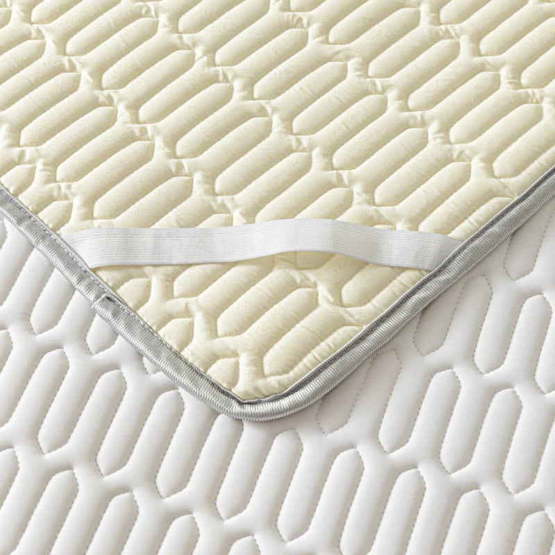 Soft Thicken Latex Filling Summer Bed Mat and Pillowcase 2/3pcs Bedding Set Smooth Cool Feeling Bed Sheet Cooling Mattress Cover