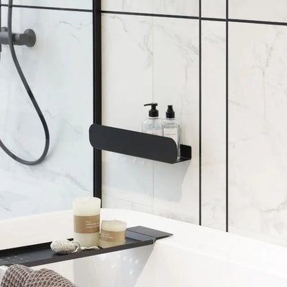 Wall-mounted Bathroom Storage Rack Space Saving Large Capacity Stainless Steel Storage Shelf Durable Sturdy Shower Drain Rack
