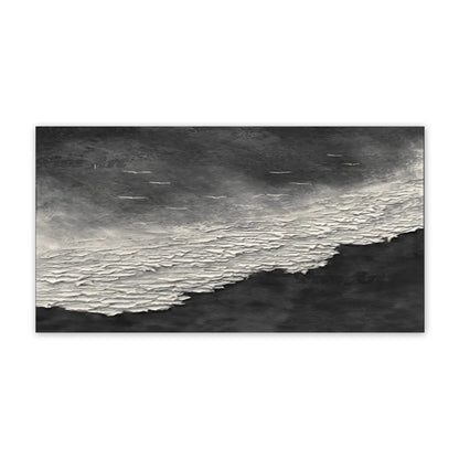 Simple Thick Texture Canvas Abstract Black And White Art Painting Large Size Wall Picture For Bedroom Custom Artwork Unframed