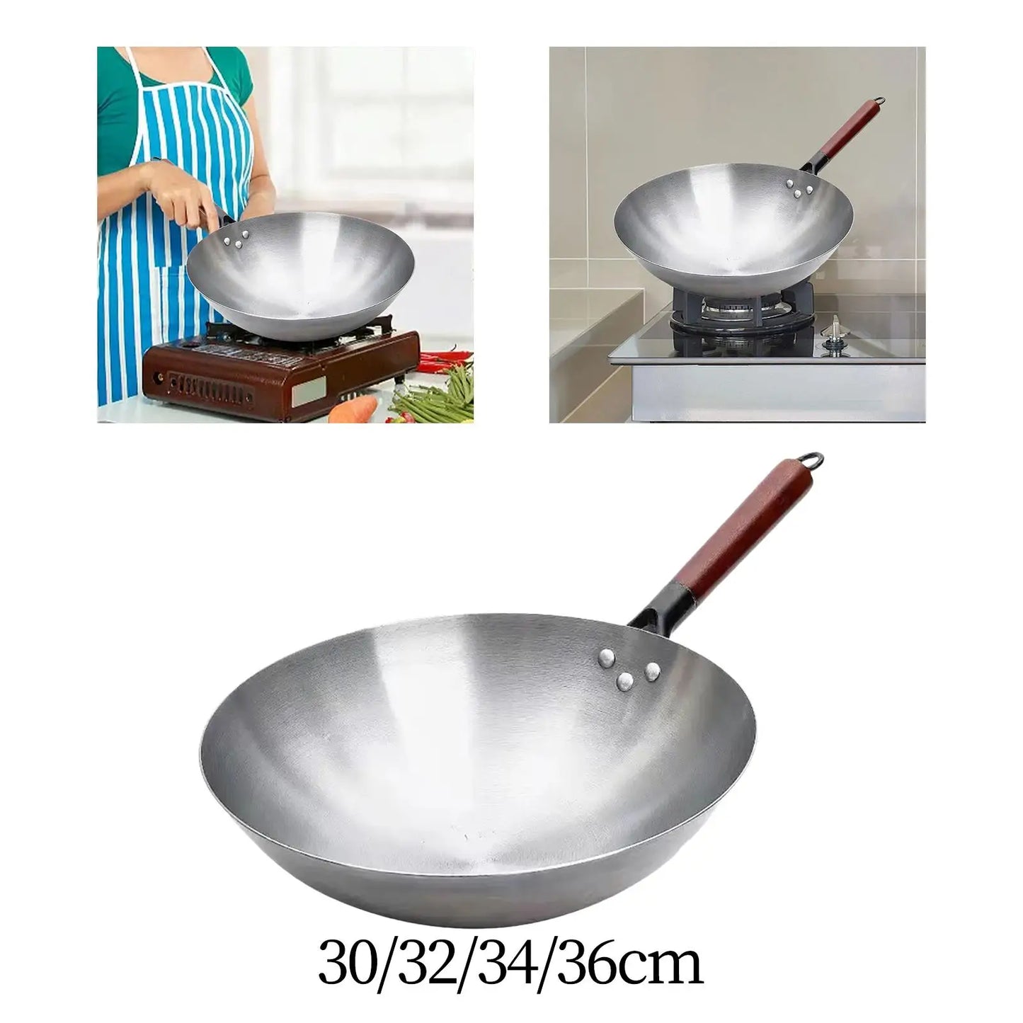 Frying Pan Non Stick Skillet Multifunctional Cookware Home Use Food Stalls Portable Omelette Pan Wok Pan Cooking Pan