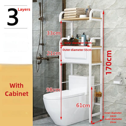 Toilet Storage Rack Stand Organizer Rack Aesthetic Bathroom Shelf Multifunctional Floor Shelves with Drawer Bathroom Accessories