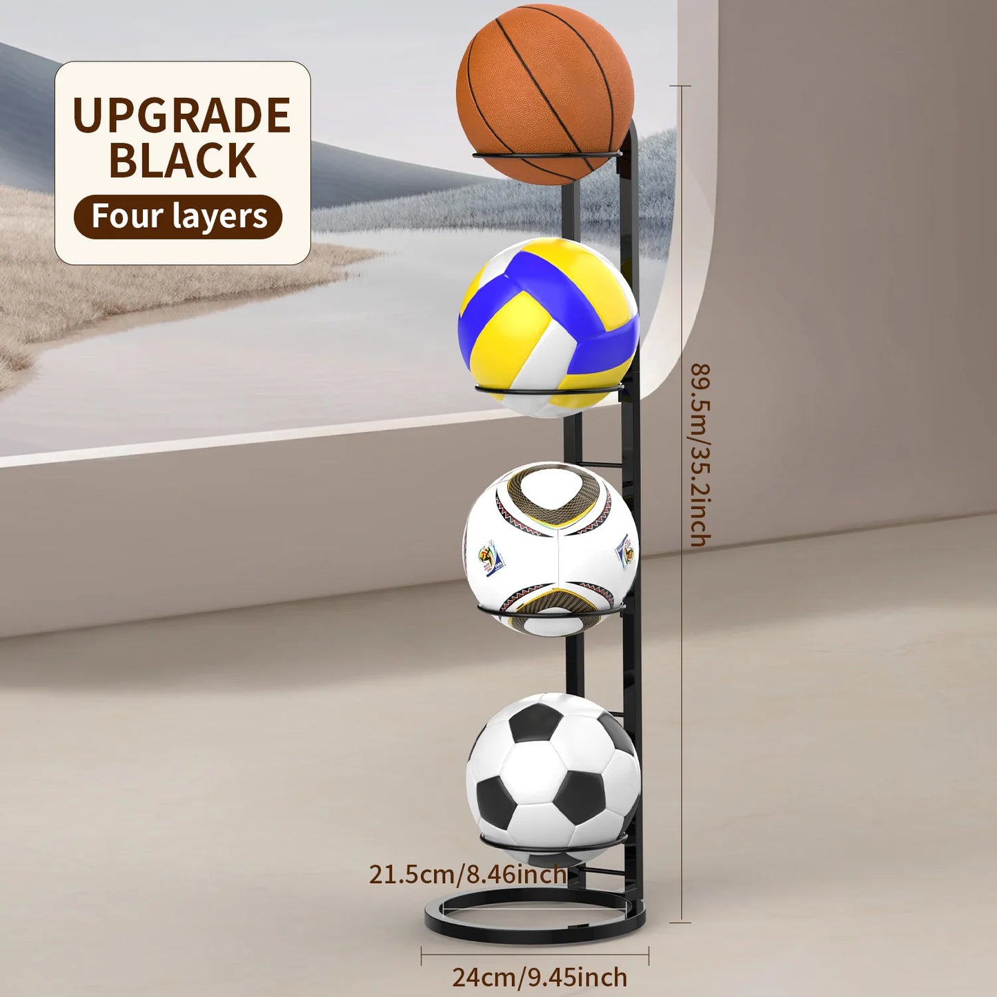 Indoor Children Basketball Storage Rack Put Ball Football Storage Basket Placed Rack Kindergarten Volleyball Stand Holder Space