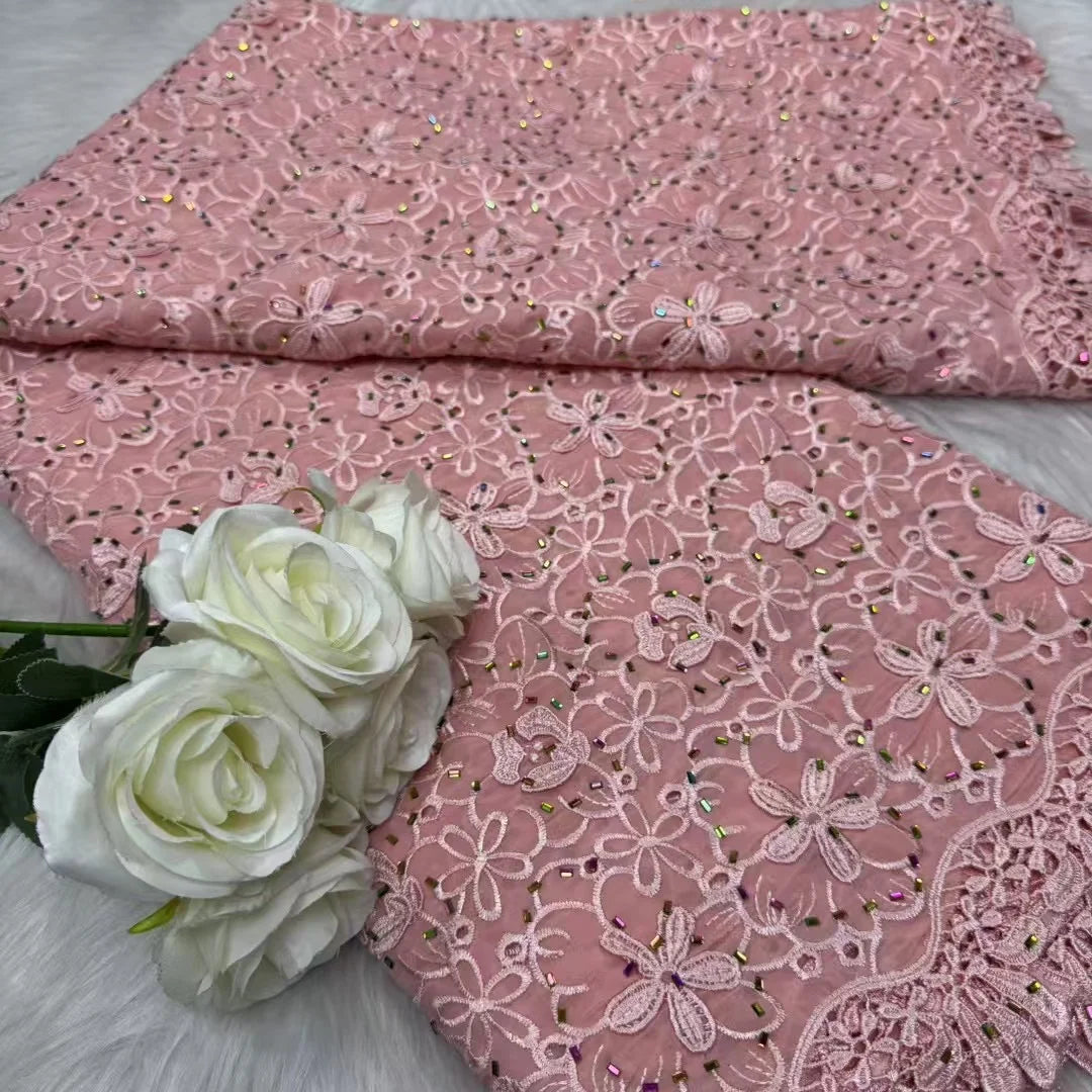 African Chiffon Lace Fabric 2026 High Quality Lace Material Nigerian French African Green Lace Fabrics For Women Wedding