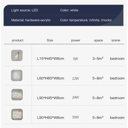 2024 Wall Lamp Living Bedroom Creative Art Design Led Light Dining Room Resturant Hall Wall Sconce Lighting Fixture Indoor Decor
