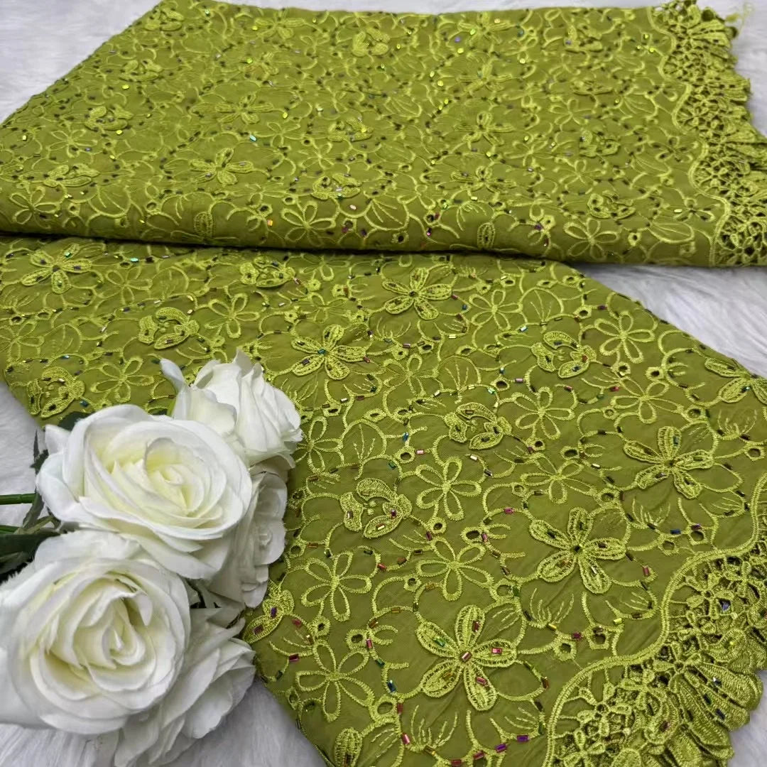 African Chiffon Lace Fabric 2026 High Quality Lace Material Nigerian French African Green Lace Fabrics For Women Wedding