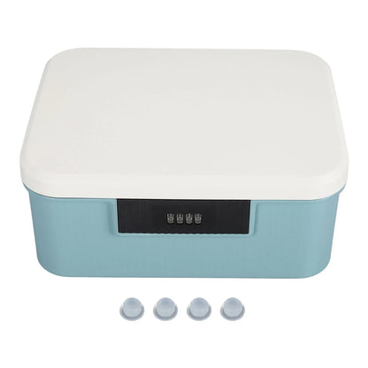 9L Capacity Lockable Storage Trunk Lockable Storage Trunk for Files Document Organizer Double Layer Password Storage Locking Box