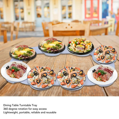 Table Turntable Turntable Tray 360° Rotation Multifunctional Reusable Portable Rotating Food Organizer Tray for Dining Table