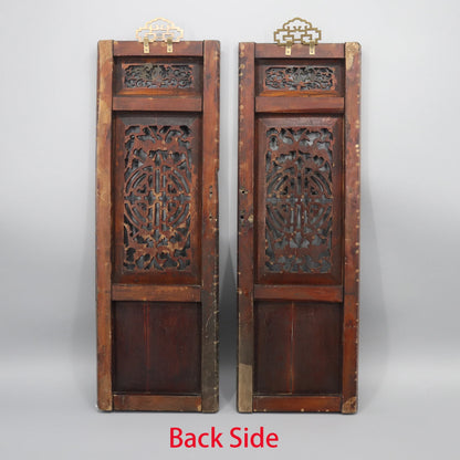 Old wooden carvings,  Set of 2 old panels, wall hangings, Chinese anique