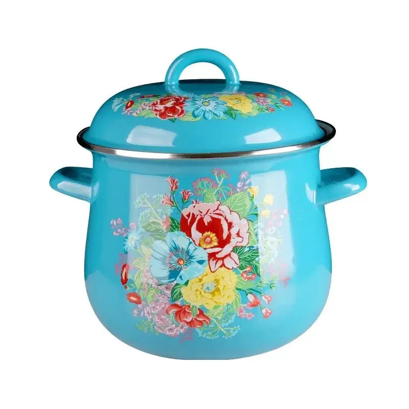 Enamel Thickened Soup Pot Boiling Noodles Boiling Water Stew Pot Household Kitchen Cookware Soup Stock Pot
