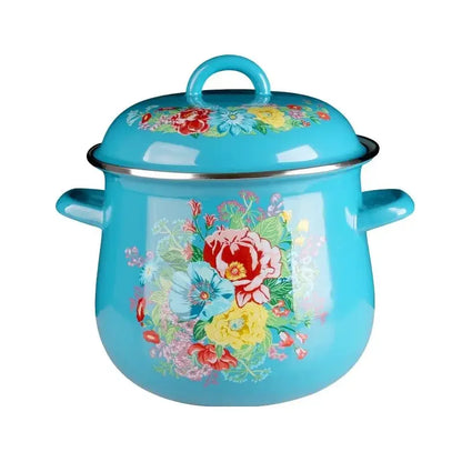 Enamel Thickened Soup Pot Boiling Noodles Boiling Water Stew Pot Household Kitchen Cookware Soup Stock Pot