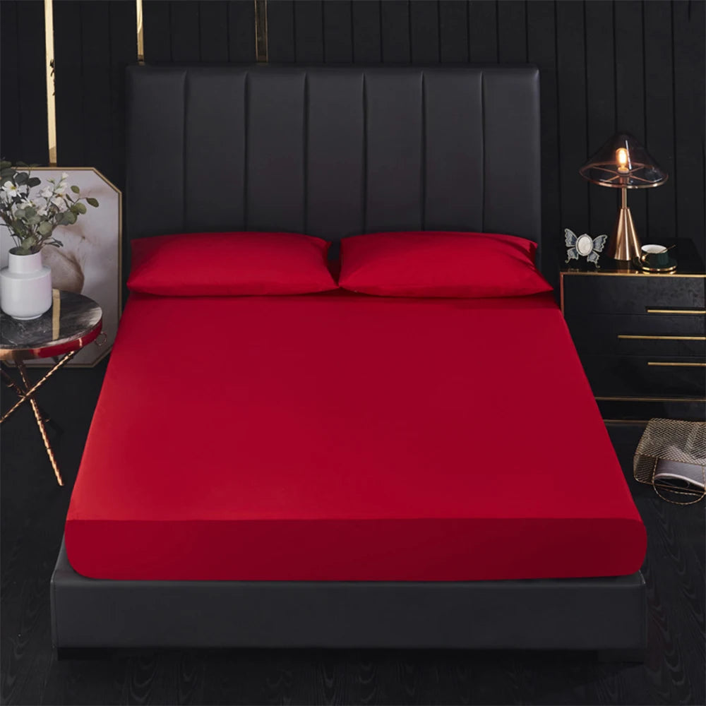 100% Waterproof Fitted Bed Sheet with Elastic Band Anti-slip Cover Mattress Protector for Single Double King Queen160 180 200